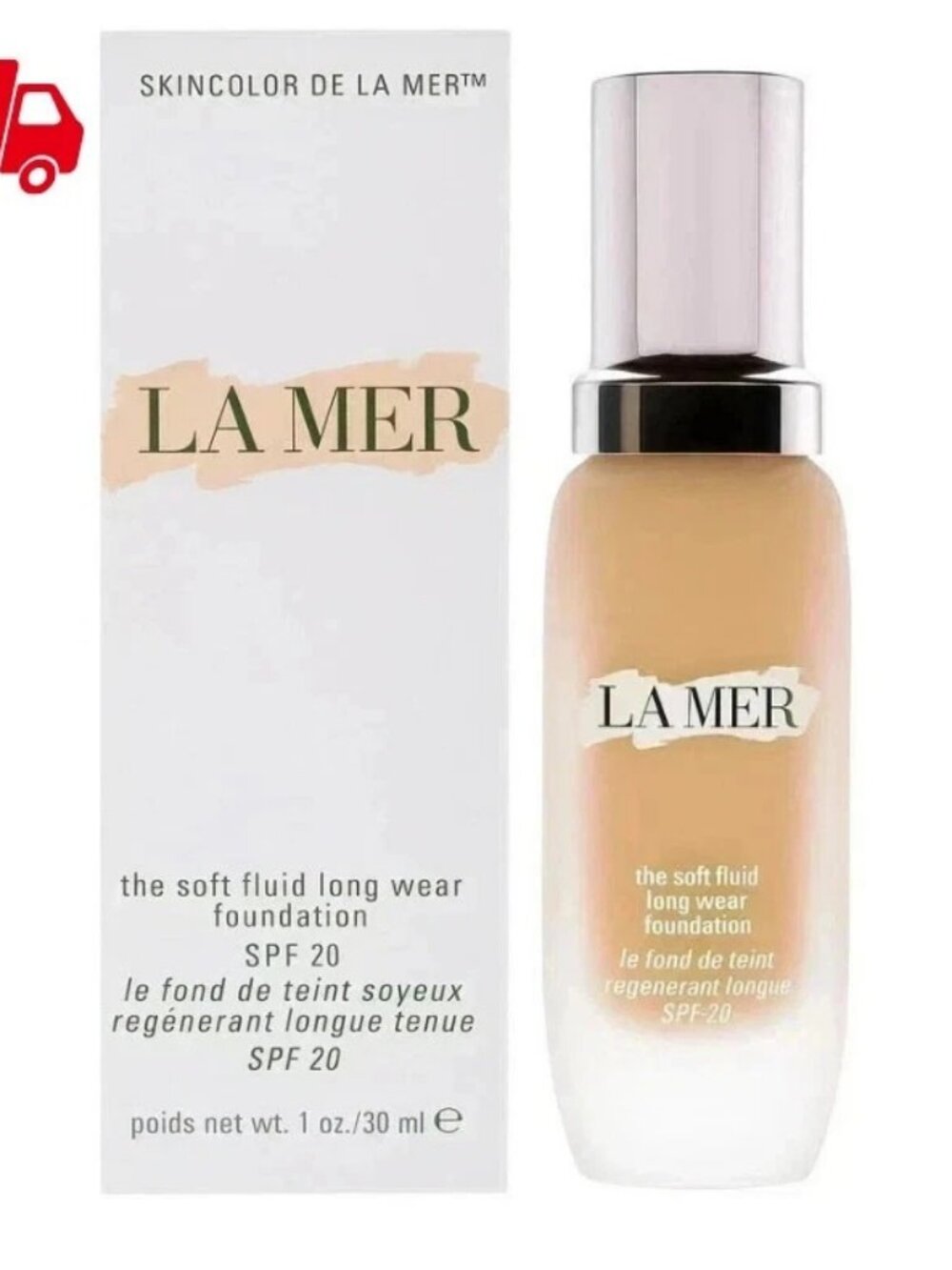 La Mer The Soft Fluid Long Wear Foundation Ivory 02 30 ml New Box